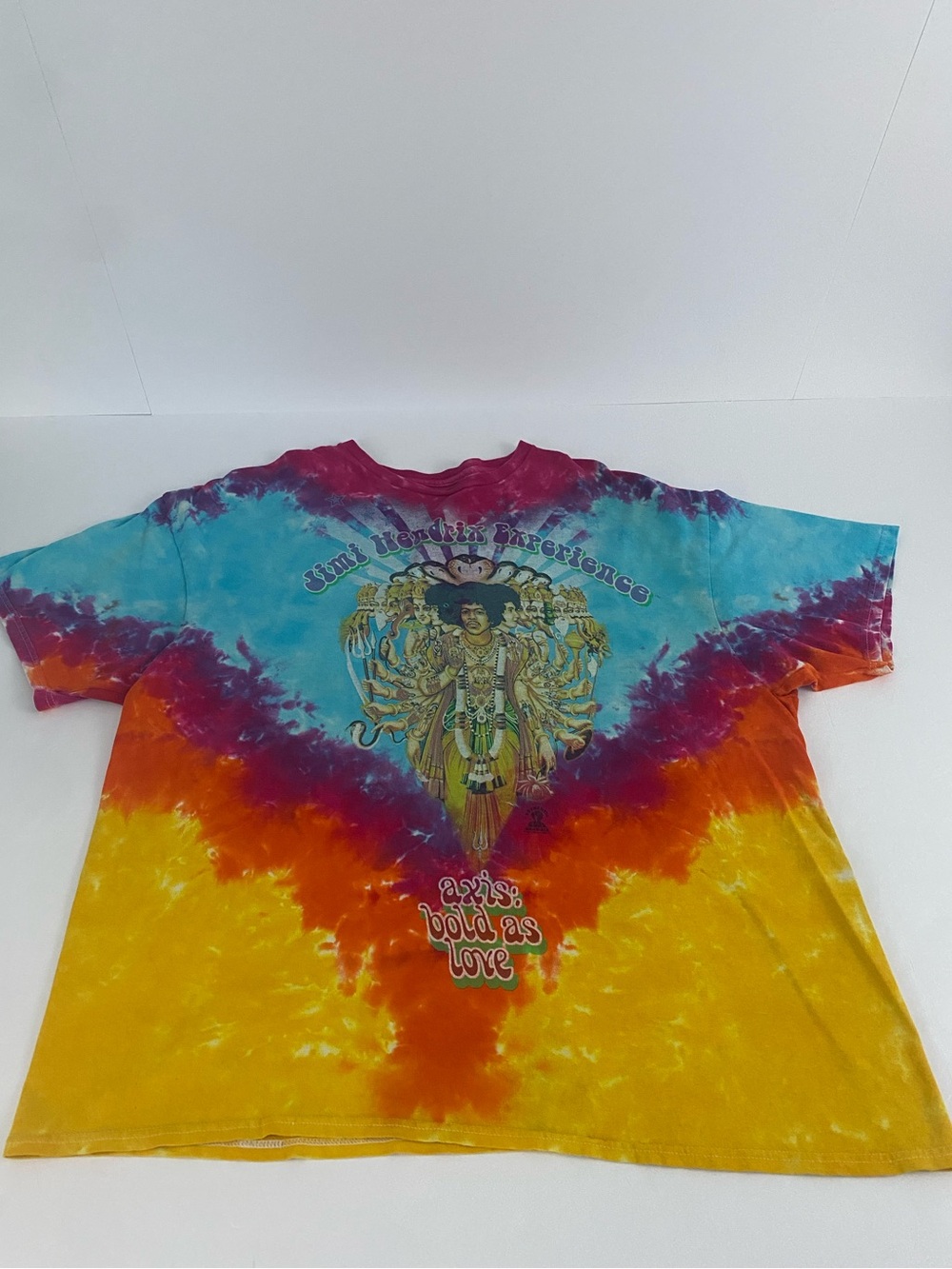 Vintage Liquid Blue Jimi Hendrix Axis Bold Tie-Dye T-Shirt size xxl